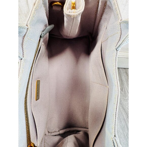 PRADA Canapa Gray Canvas Handbag Tote Preloved Condition COA Included - Picture 10 of 14